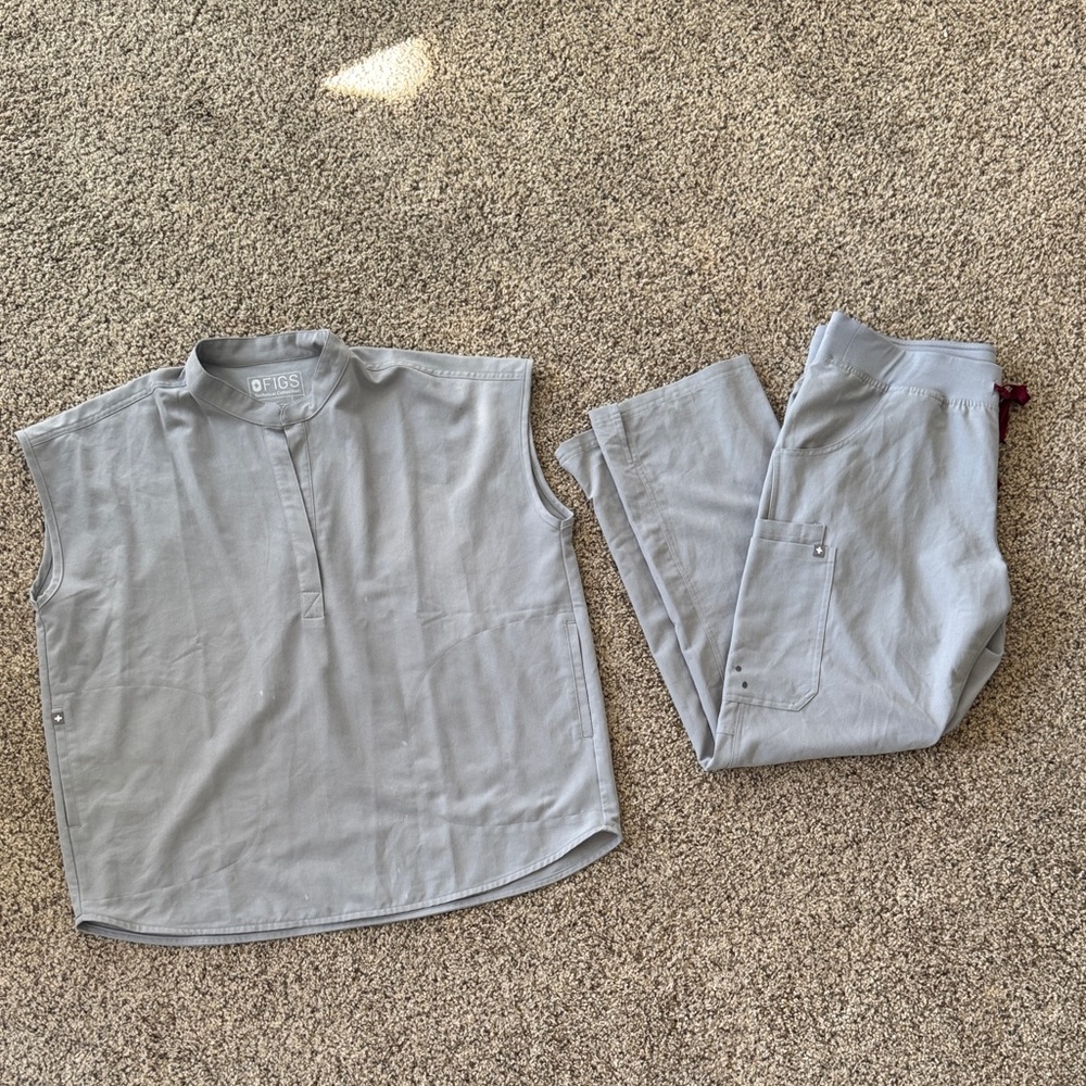 FIGS Charcoal Sleeveless Top